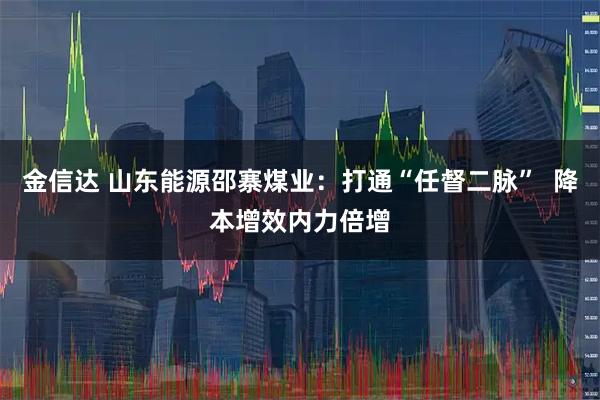 金信达 山东能源邵寨煤业：打通“任督二脉”  降本增效内力倍增